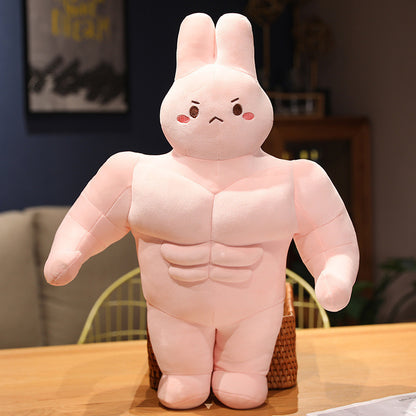 Shop Buffed Up Muscluar Stuffed Bunny Plushie - Stuffed Animals Goodlifebean Plushies | Stuffed Animals