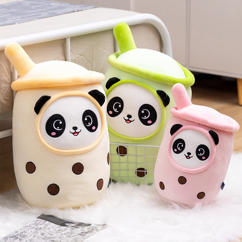 Kawaii Panda in Boba Tea Plushie | Bubble Tea Plush