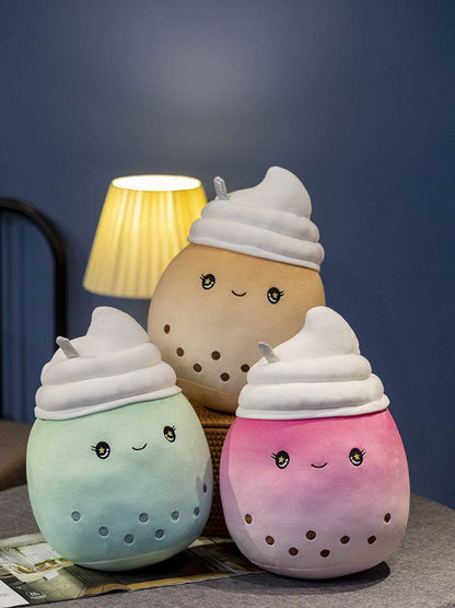 Boba Ice Cream Plushie | Bubble Tea Plushie - Goodlifebean