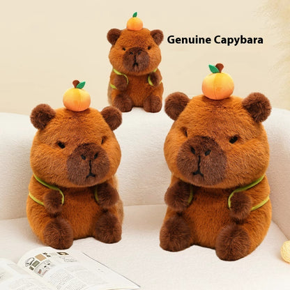 Capabala Sitting Backpack Small Capybara Doll Plush Toys Cute Guinea Pig Doll Ragdoll Gift