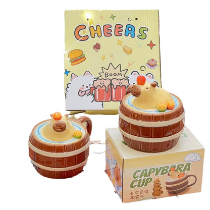 BuyCute Capybara Mug | Kawaii Mug - Goodlifebean Plushies | Stuffed Animals