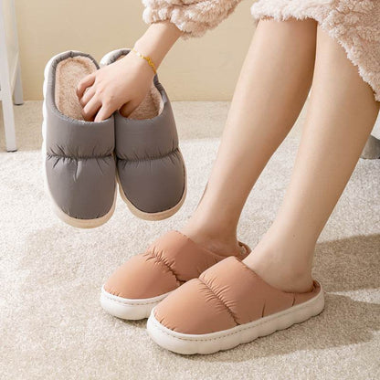 QuiltedCozy: Plush Indoor Warm Slippers - Goodlifebean