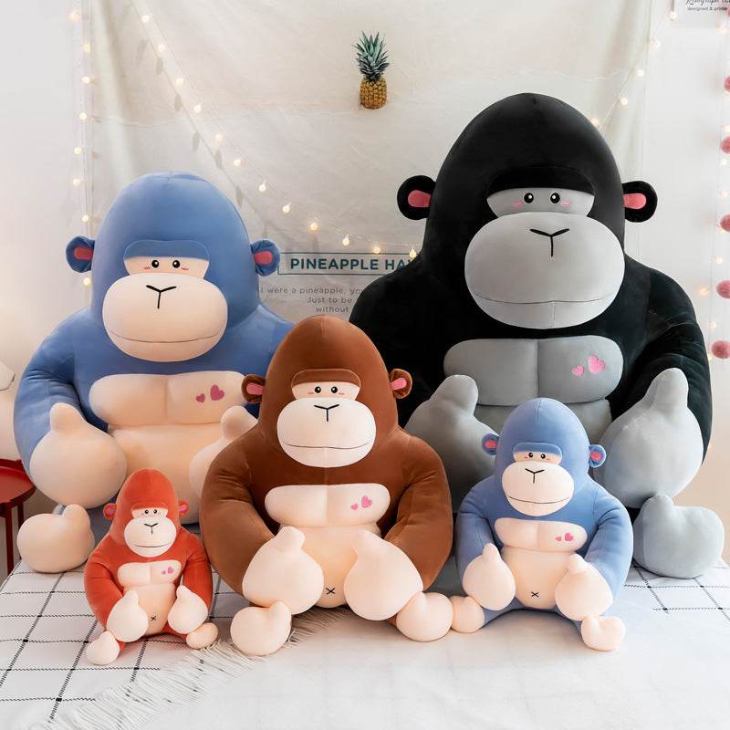 Cute Buffed Up Muscular Gorilla Plushie - Goodlifebean