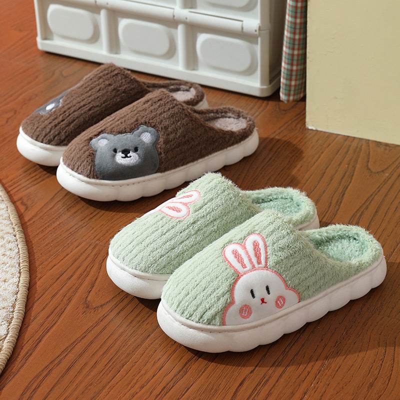 Shop Cute Rabbit Plush Fleece Slippers - Shoes Goodlifebean Plushies | Stuffed Animals