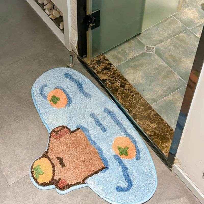Capybara Rug Rectangle Kawaii Capybara Rug – Goodlifebean