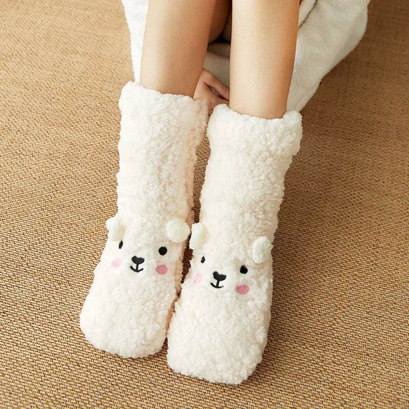 Cute Warm Fuzzy Bear Sockks - Goodlifebean