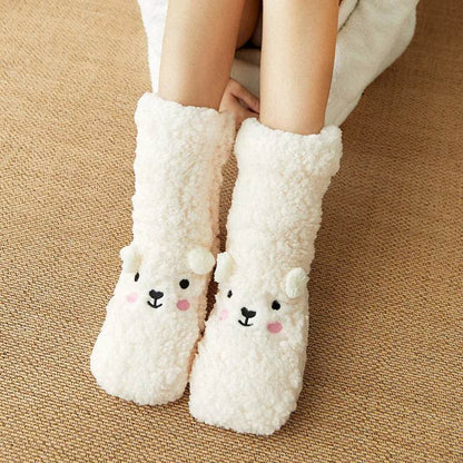 Cute Warm Fuzzy Bear Sockks - Goodlifebean