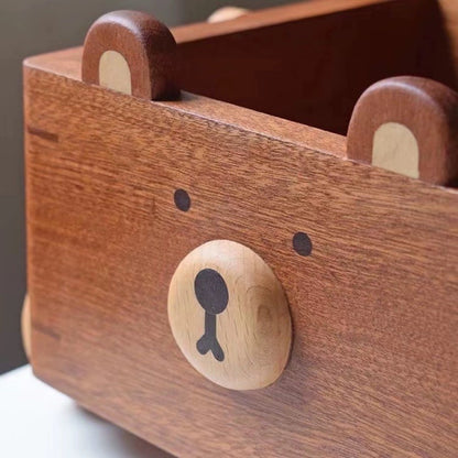 Shop Wooden Teddy Bear Basket - Goodlifebean Plushie | Stuffed Animal