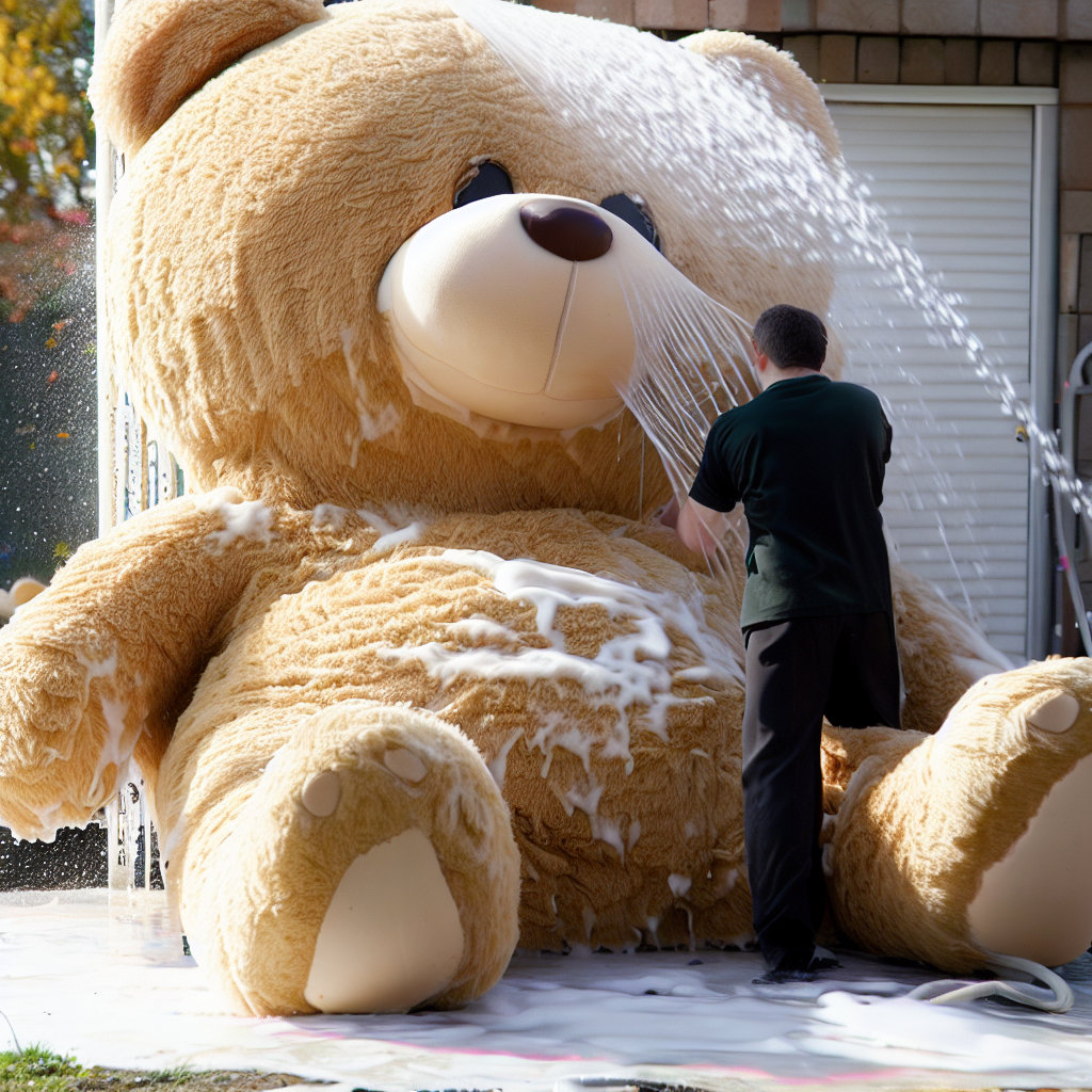 How to Wash A Giant Teddy Bear | How To Clean A Stuffed Animal | Goodlifebean