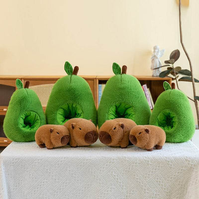 Avocado Capybara Pillow