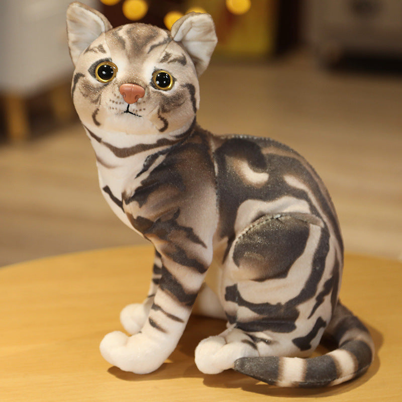 Lifelike Stuffed Cat Plush Toy