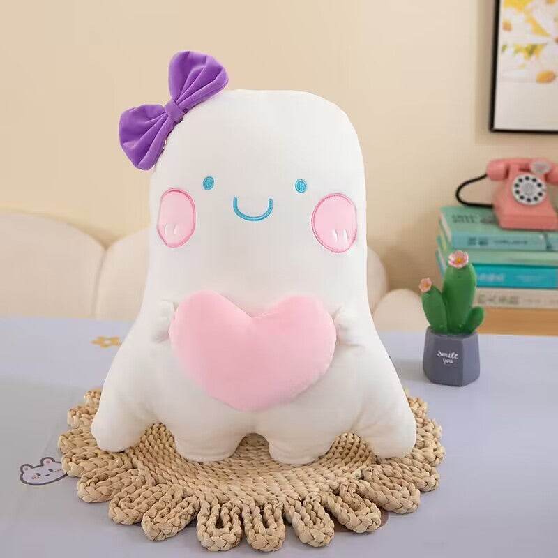 Shop Ghostie Puff | Kawaii Ghost Halloween Plushie - Goodlifebean Plushies | Stuffed Animals
