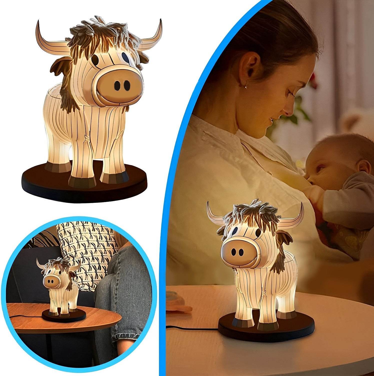 Moo N Glow: Cute Cow Table Lamp - Goodlifebean