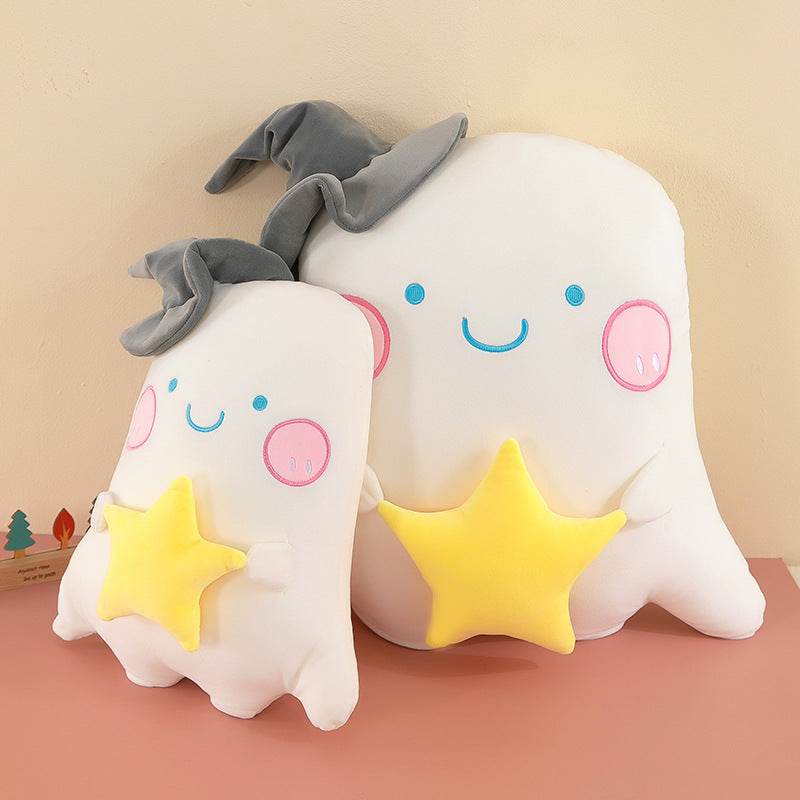 Shop Ghostie Puff | Kawaii Ghost Halloween Plushie - Goodlifebean Plushies | Stuffed Animals