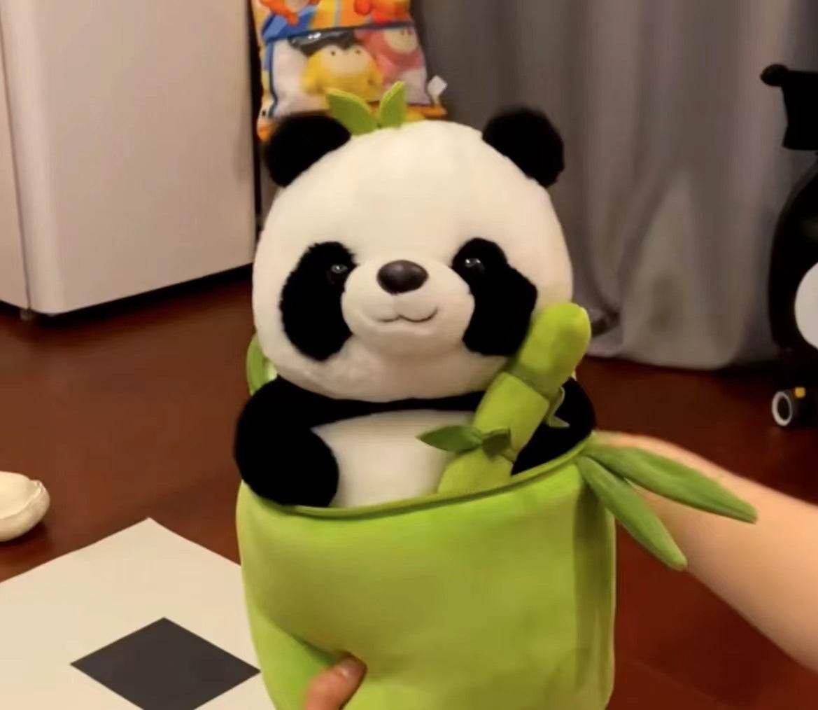 Kawaii Panda Plushie Inside Bamboo | Cute Panda Plushie - Goodlifebean