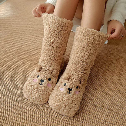 Cute Warm Fuzzy Bear Sockks - Goodlifebean