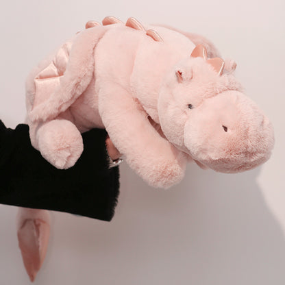 Draco: Giant Snow Dragon Plushie | Big 5ft Stuffed Animal Dragon