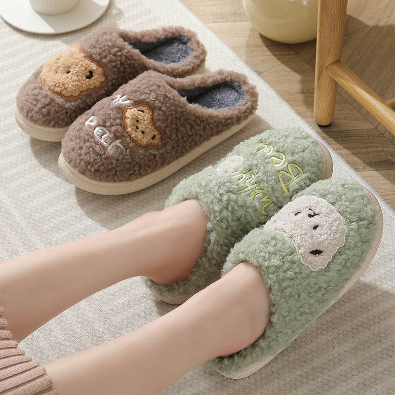 Fuzzy Plush Bear Slippers - Goodlifebean
