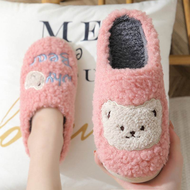 Fuzzy Plush Bear Slippers - Goodlifebean
