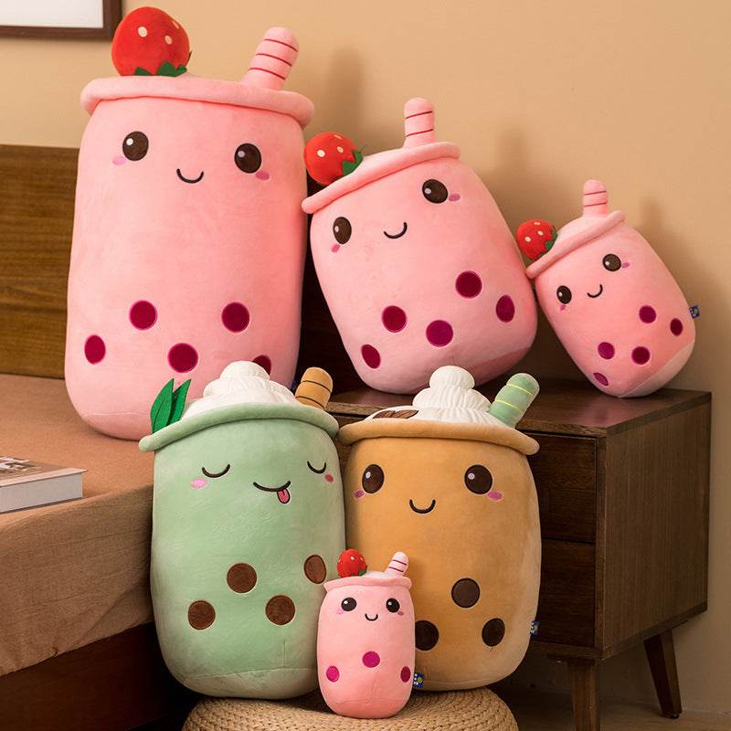 Boba Tea Plush Recheado,Boba Pelúcia Bubble Tea Plushie