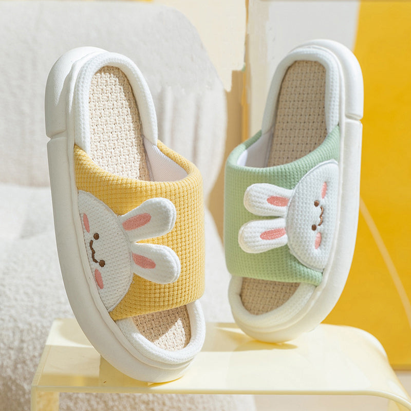 Shop Cute Bunny Linen Slippers - Shoes Goodlifebean Giant Plushies
