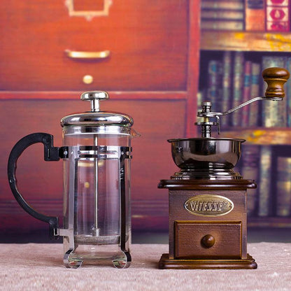 French Coffee Kit ( French Press + Coffee Grinder) - Goodlifebean