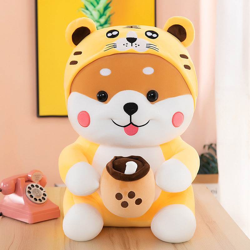 Shop Dandy: Boba Drinking Shiba Plush - Stuffed Animals Goodlifebean Plushies | Stuffed Animals