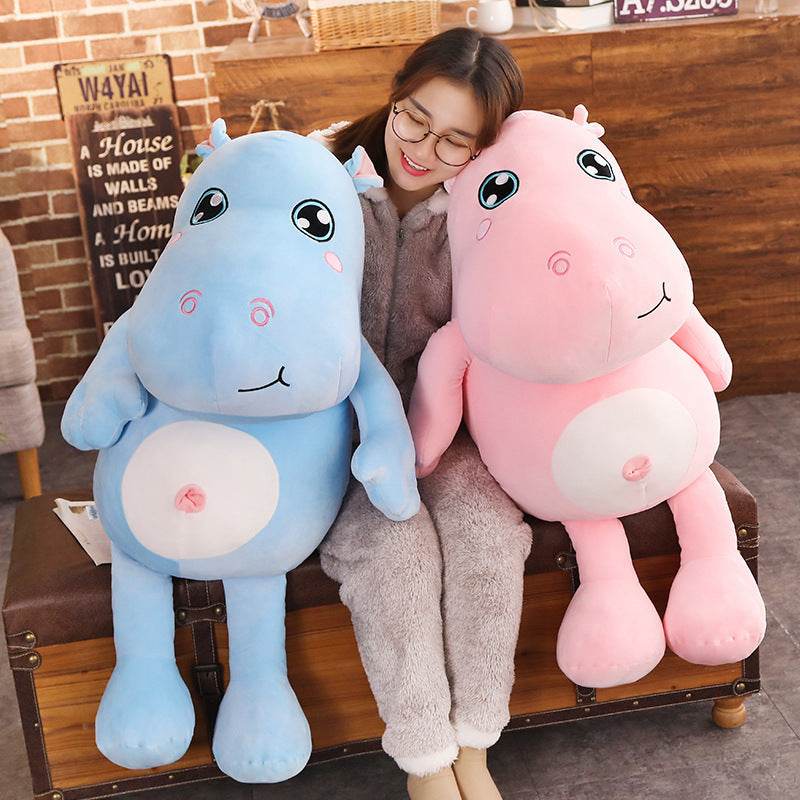 Hyppo: Giant Stuffed Hippo Plush (3 ft) - Goodlifebean