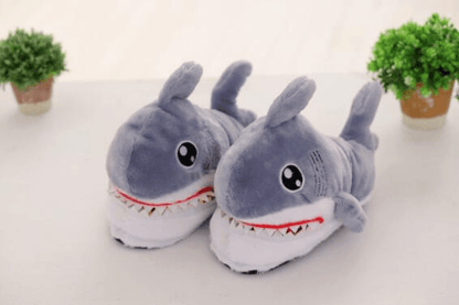 Cozy Shark Plush Slippers - Goodlifebean