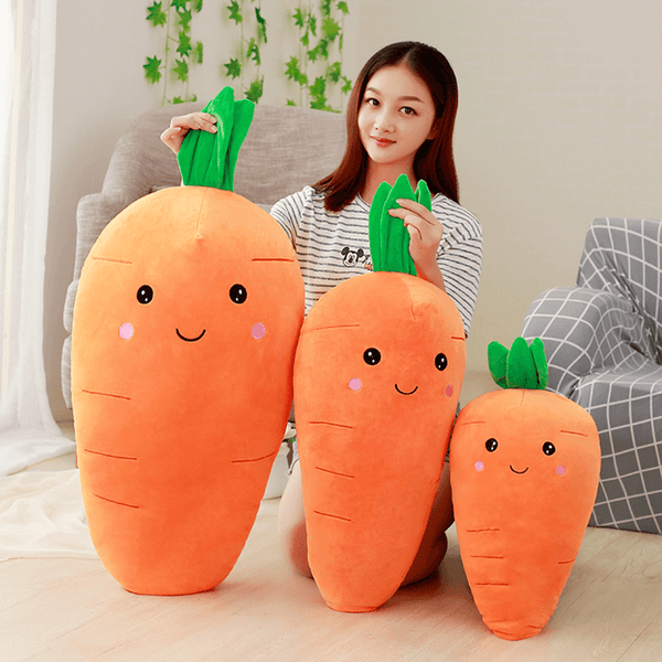 Carrot Body Pillow Giant Weird Plush Vegetable Coziness 