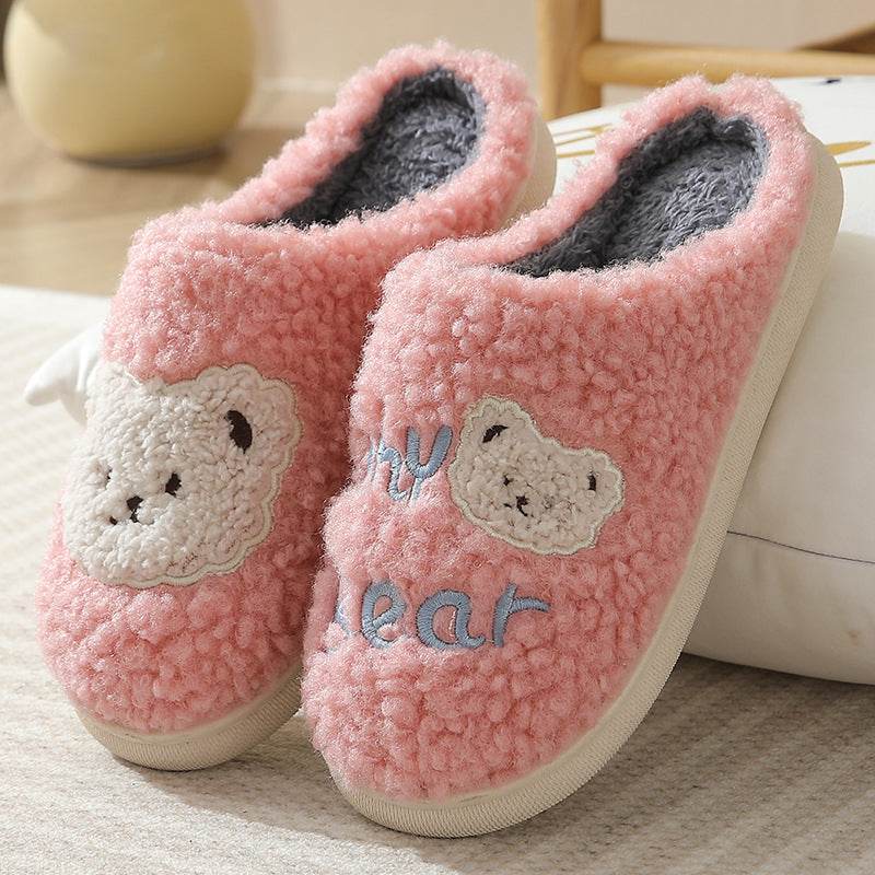 Fuzzy Plush Bear Slippers - Goodlifebean