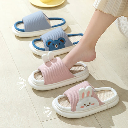 Shop Cute Bunny Linen Slippers - Shoes Goodlifebean Giant Plushies