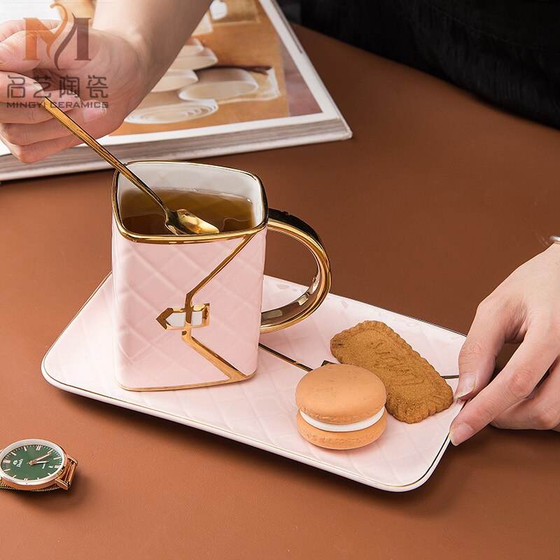 Shop Ceramic Coffee Cup Saucer Spoon Set - Goodlifebean Giant Plushies