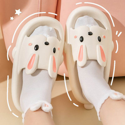 Shop Hoppin' Happy Kawaii Bunny Slippers - Shoes Goodlifebean Plushies | Stuffed Animals