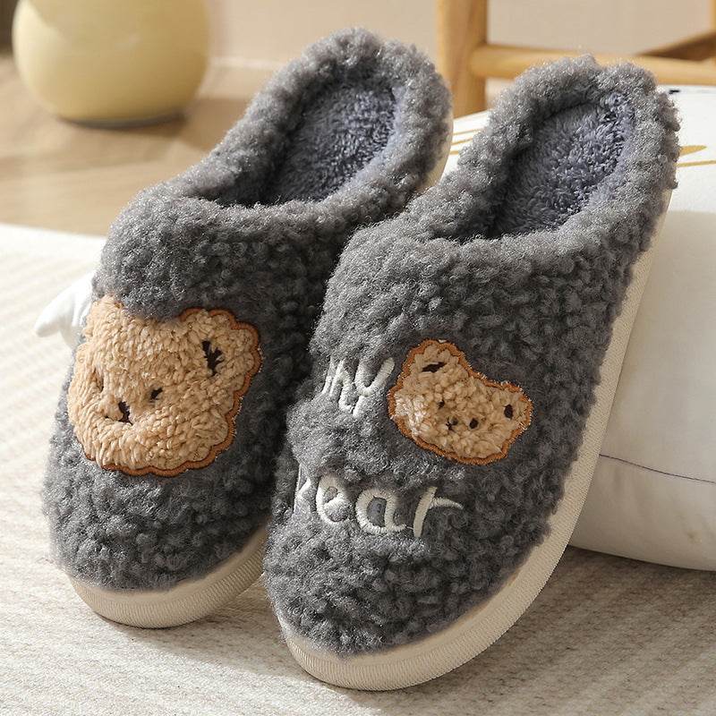 Fuzzy Plush Bear Slippers - Goodlifebean