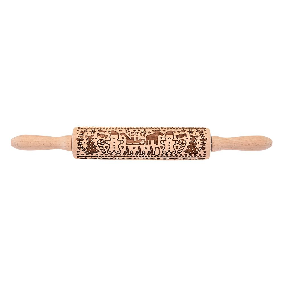 Shop 3D Christmas Wooden Embossed Rolling Pin - Rolling Pins Goodlifebean Giant Plushies