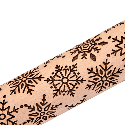 3D Christmas Wooden Embossed Rolling Pin - Goodlifebean
