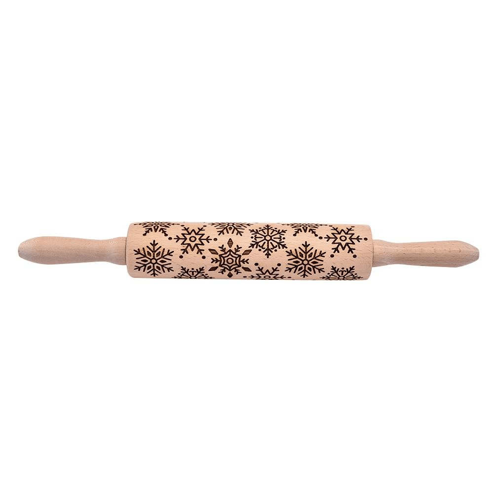 3D Christmas Wooden Embossed Rolling Pin - Goodlifebean