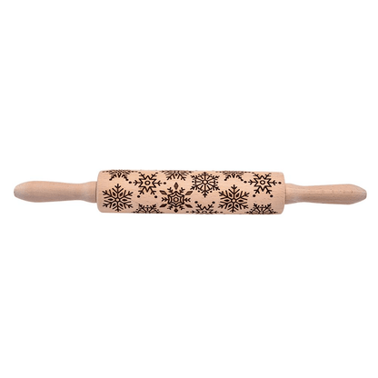 3D Christmas Wooden Embossed Rolling Pin - Goodlifebean