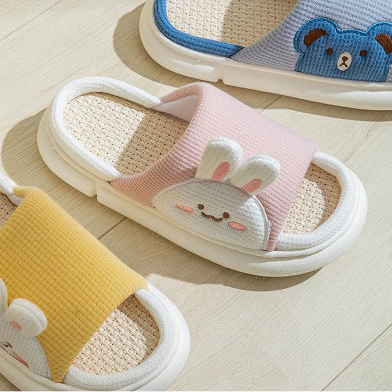 Shop Cute Bunny Linen Slippers - Shoes Goodlifebean Giant Plushies