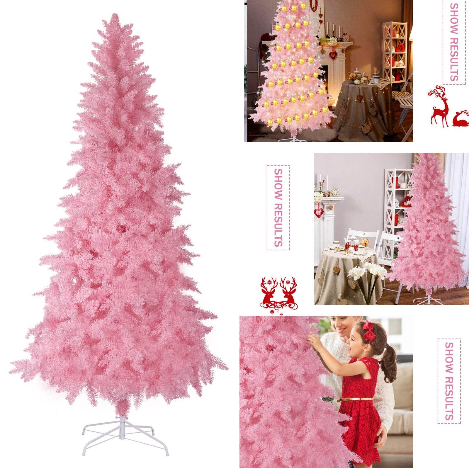 Kawaii Pink 8ft Artifical Christmas Tree - Goodlifebean