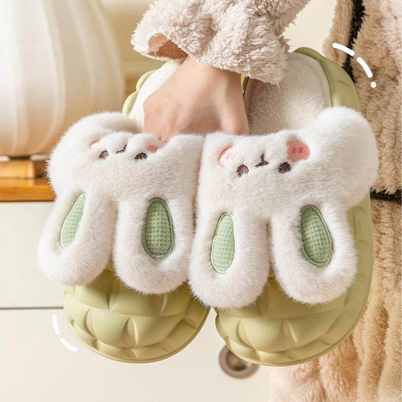 Shop Fluffy Plush Bunny Slippers - Shoes Goodlifebean Plushies | Stuffed Animals