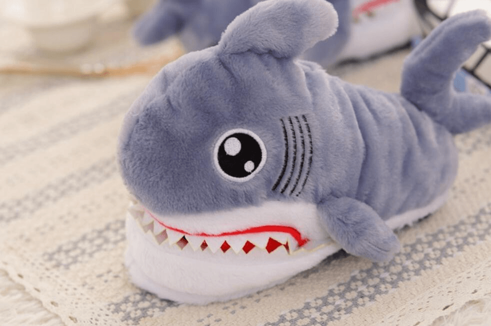 Cozy Shark Plush Slippers - Goodlifebean