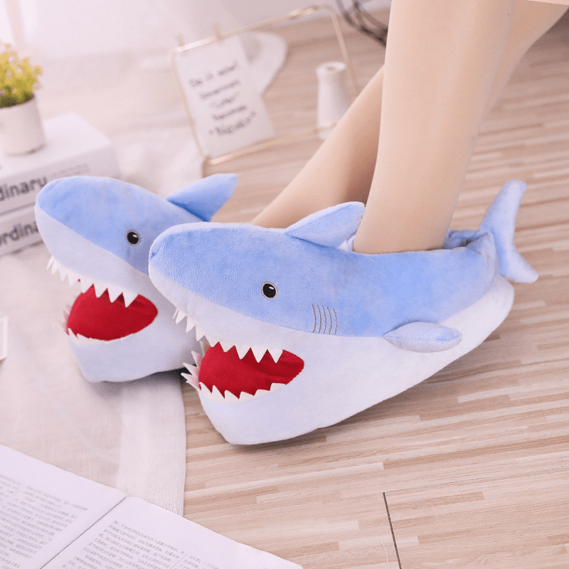 Shop Baby Shark Plush Slippers - Slides Goodlifebean Plushies | Stuffed Animals