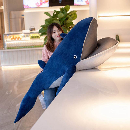 Giant Stuffed Whale Plushie | 4.5ft - Goodlifebean Stuffed Animals
