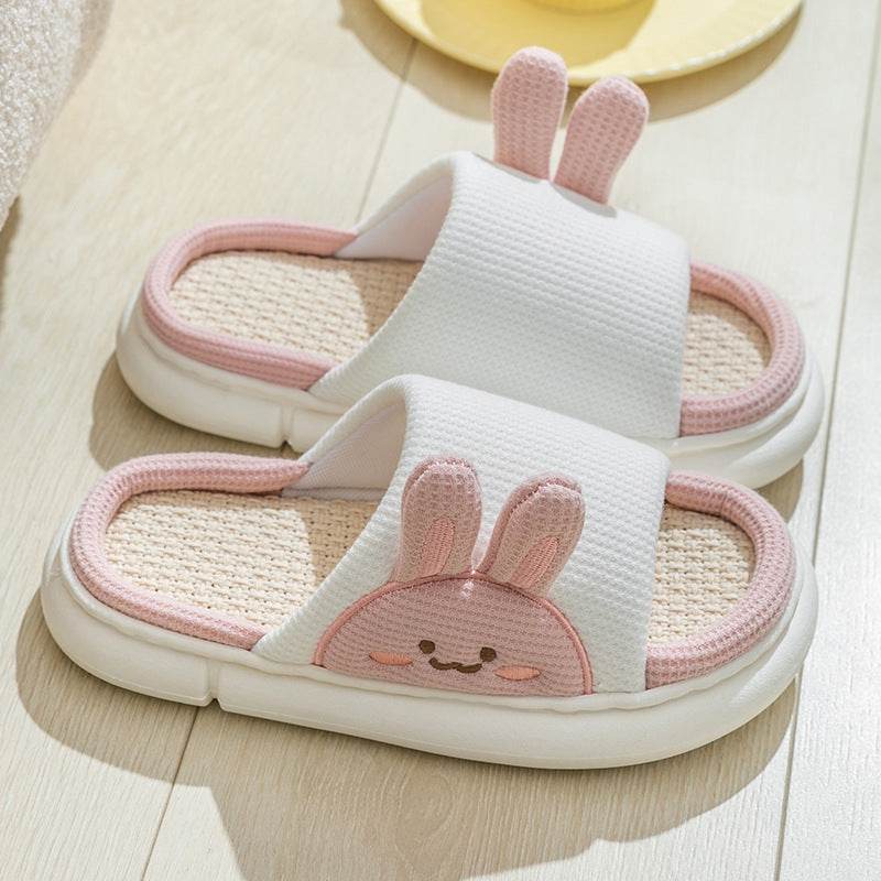 Shop Cute Bunny Linen Slippers - Shoes Goodlifebean Plushies | Stuffed Animals