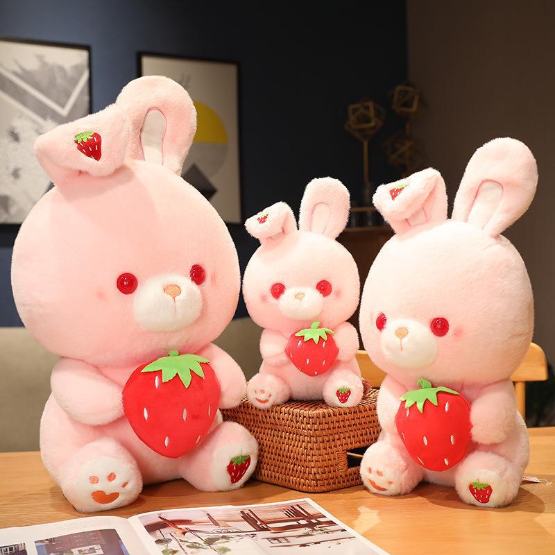 Shop Kawaii Strawberry Bunny Plushie - Stuffed Animals Goodlifebean Giant Plushies