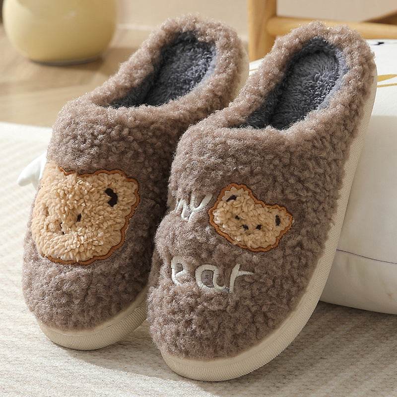 Fuzzy Plush Bear Slippers - Goodlifebean