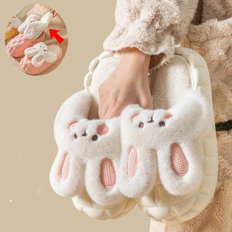 Shop Fluffy Plush Bunny Slippers - Shoes Goodlifebean Plushies | Stuffed Animals