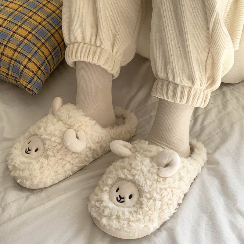 Warm Fuzzy Alpaca Llama Slippers - Goodlifebean